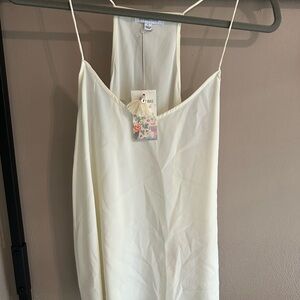 Johnny Was Cream Silk Strap Cami Tank Top - new